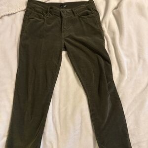 Mother corduroy cropped mid rise pants
